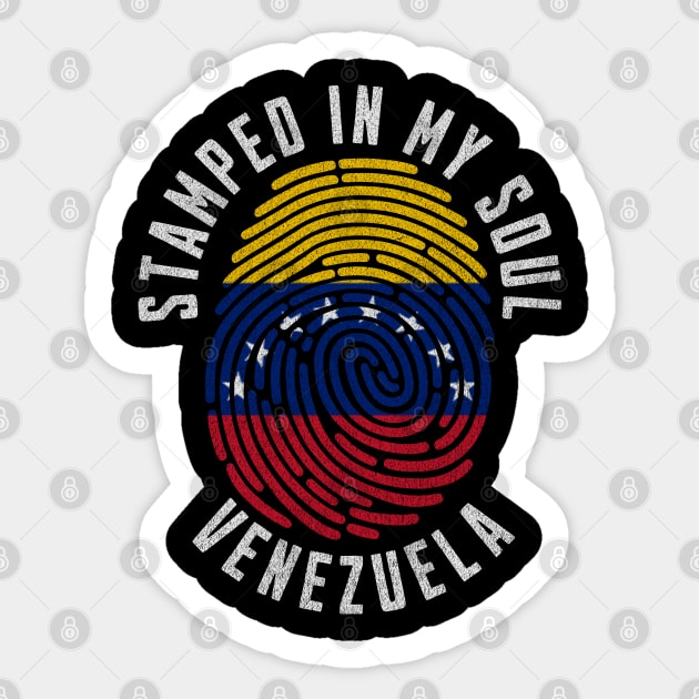 Stamped in My Soul Venezuela Flag Venezuelan Pride Sticker by Yesteeyear